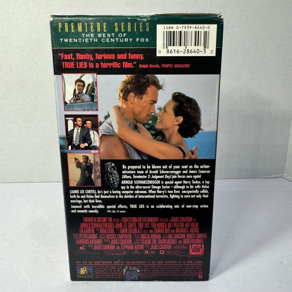 True Lies VHS‎ 1994 Arnold Schwarzenegger James Cameron Premiere Series Vintage